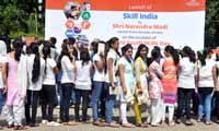 Young girls during the launch venue of the National Skill Development Mission, New Delhi, India on 15th July 2015. (Photo: Tribhuvan Tiwari/Outlook).